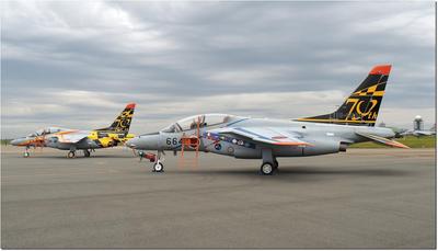 PLATZ 1/100 JASDF T-4 Авиашоу Хамамацу 70-летие JASDF Набор из 2 окрашенных пластиковых моделей BLU-9 (Самолет)