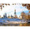Новый 5D DIY Алмазная картина «Замок», «Снежная сцена», Алмазная вышивка, пейзаж, вышивка крестом, полная круглая дрель, домашний декор, подарок