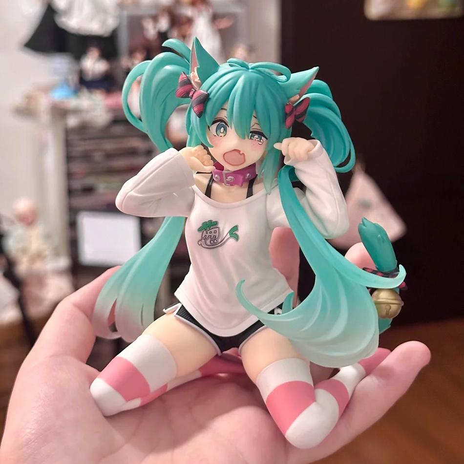 Vocaloid Звездная Кошка Ушки Короткий Рукав Пижама Хацунэ Фигурка МИКУ Пейзаж Миниатюрная Анимация Красивая Девушка Настольное Украшение Фигурка Подарок