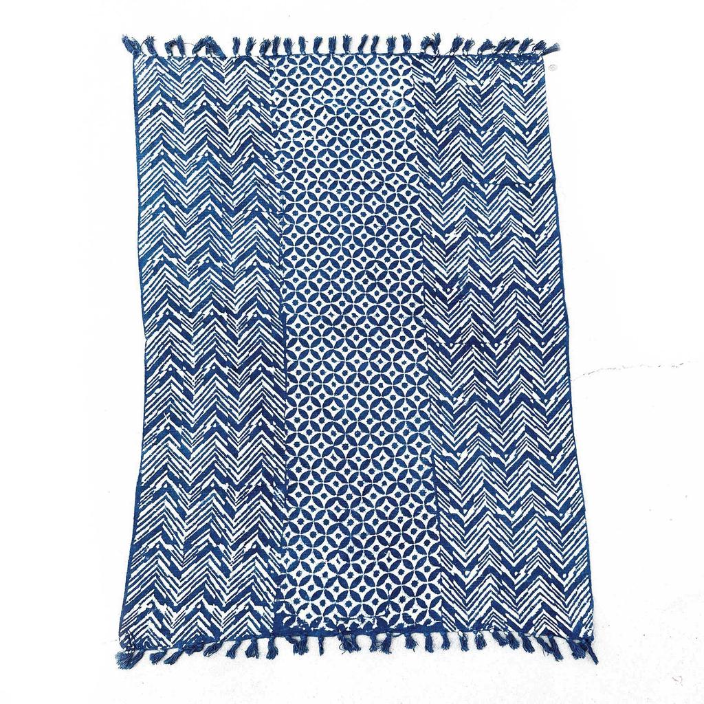 Indigo Throw Blanket 170x120cm Namoona Waves