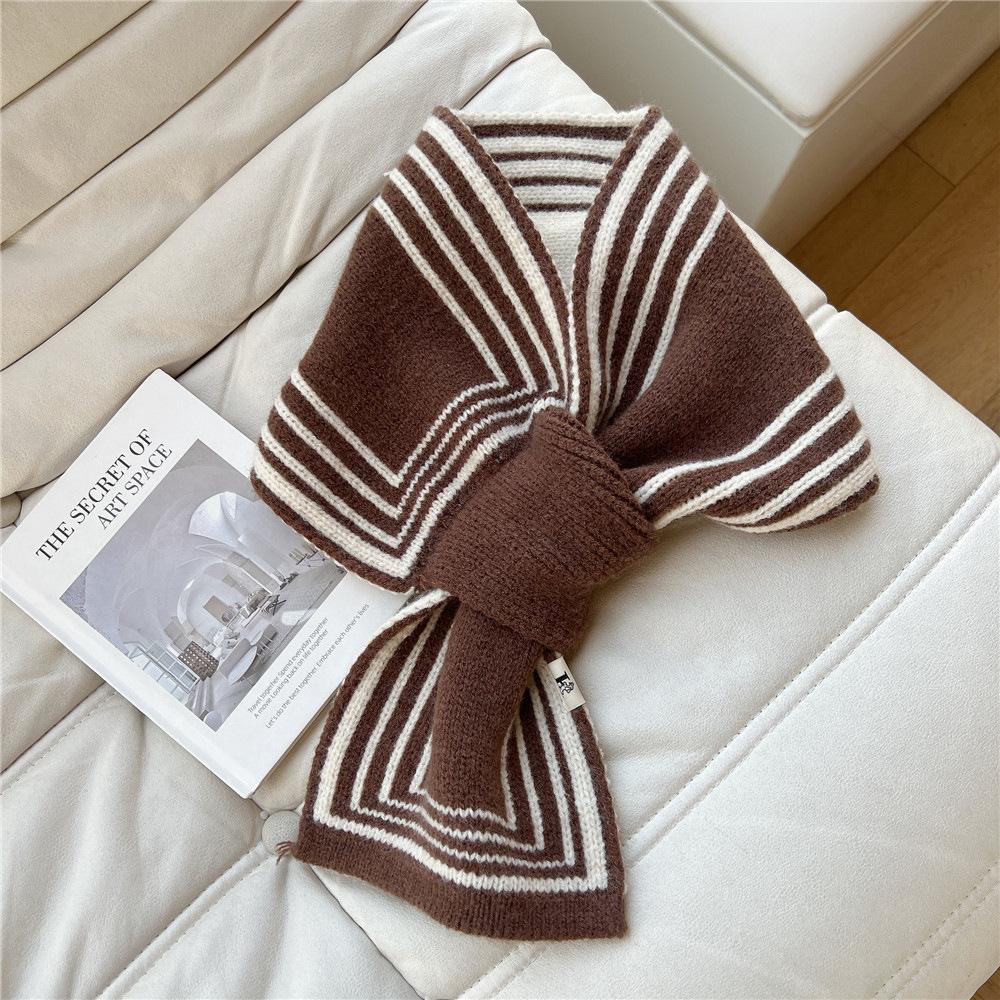 New Style Cross Shaped Small Scarf For Women In Spring Autumn Summer Fashionable Temperament Tied Bag Headband Decorative Scarf