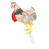 Xmas Chicken Shape Decorative LED Lights Light Up Xmas Decor with Scarf for Indoor Outdoor Room Yard
