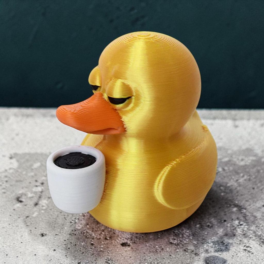 3D-печатная декоративная утка для отдыха с кофе - Креативный настольный подарок