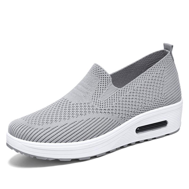 Туфли женские летние новые повседневные туфли на платформе дышащие и увеличивающие высоту туфли на воздушной подушке женские туфли с одной педалью