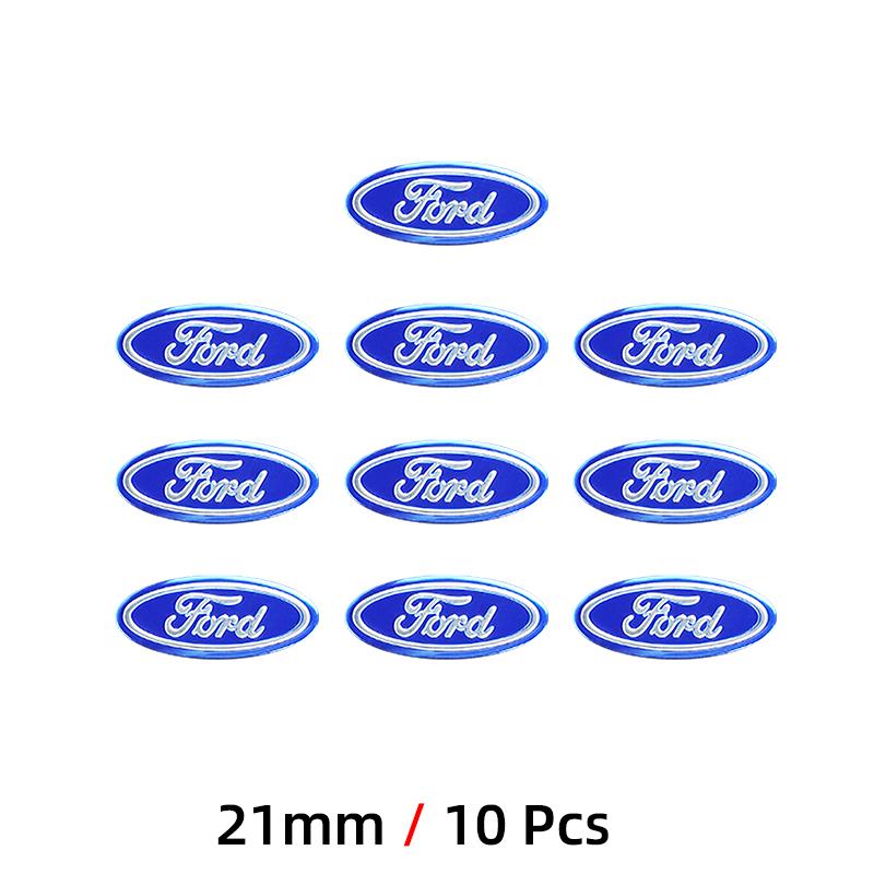 14mm 21mm 26mm Aluminum Car Remote Key Emblem Stickers For Ford mk2 mk3 Ranger Mondeo mk4 S-MAX Kuga Mustang Fusion Car Styling L8