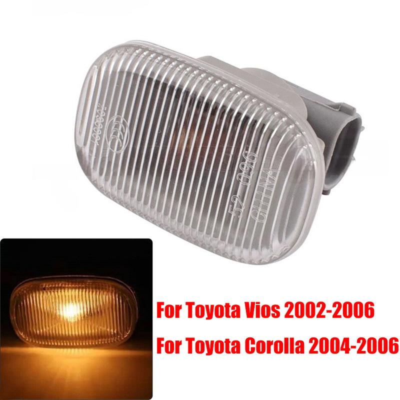 1/2Pcs 12V Car Front Fender Side Marker Light Turn Signal Lights Halogen Lamp For Toyota Corolla 2004 2005 2006 Vios 2002-2006Turn Signal 2