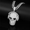 Винтажные хип-хоп панк Cz Ice Out череп ожерелья для женщин мужчин рок крутой властный кулон в виде скелета ожерелье ювелирные изделия в стиле бохо
