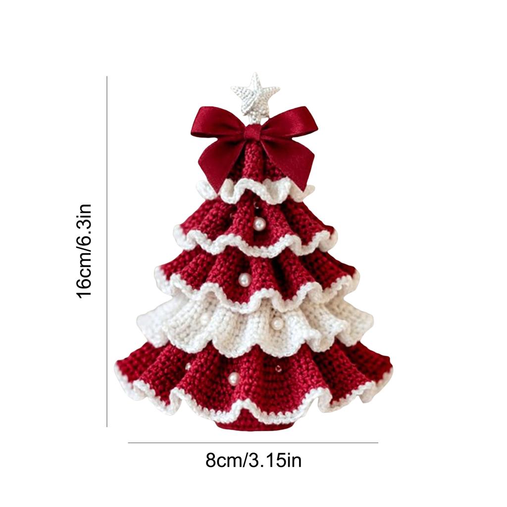 DIY Crochet Christmas Tree Kit DIY Crochet Knitting Material Kit Christmas Crochet Kit Festive Crochet Tree Crafts for Beginners