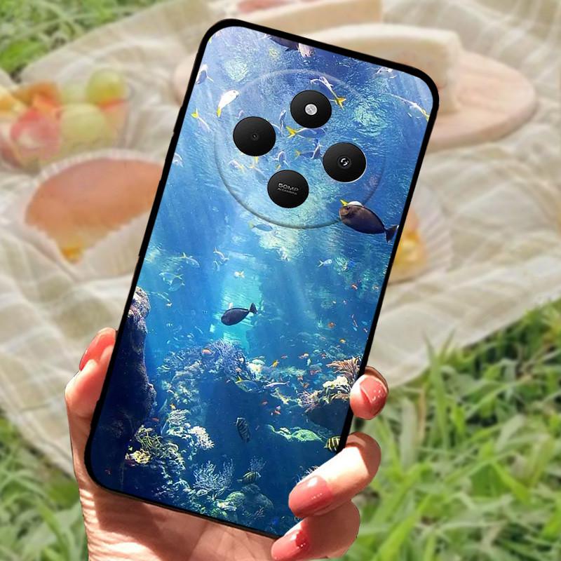 Чехол для Xiaomi POCO C75 4G Redmi 14R 5G Redmi A3 Pro 4G Redmi A4 5G Чехлы Мягкий Бампер Ударопрочный Защитный Чехол Черная Сумка для Телефона