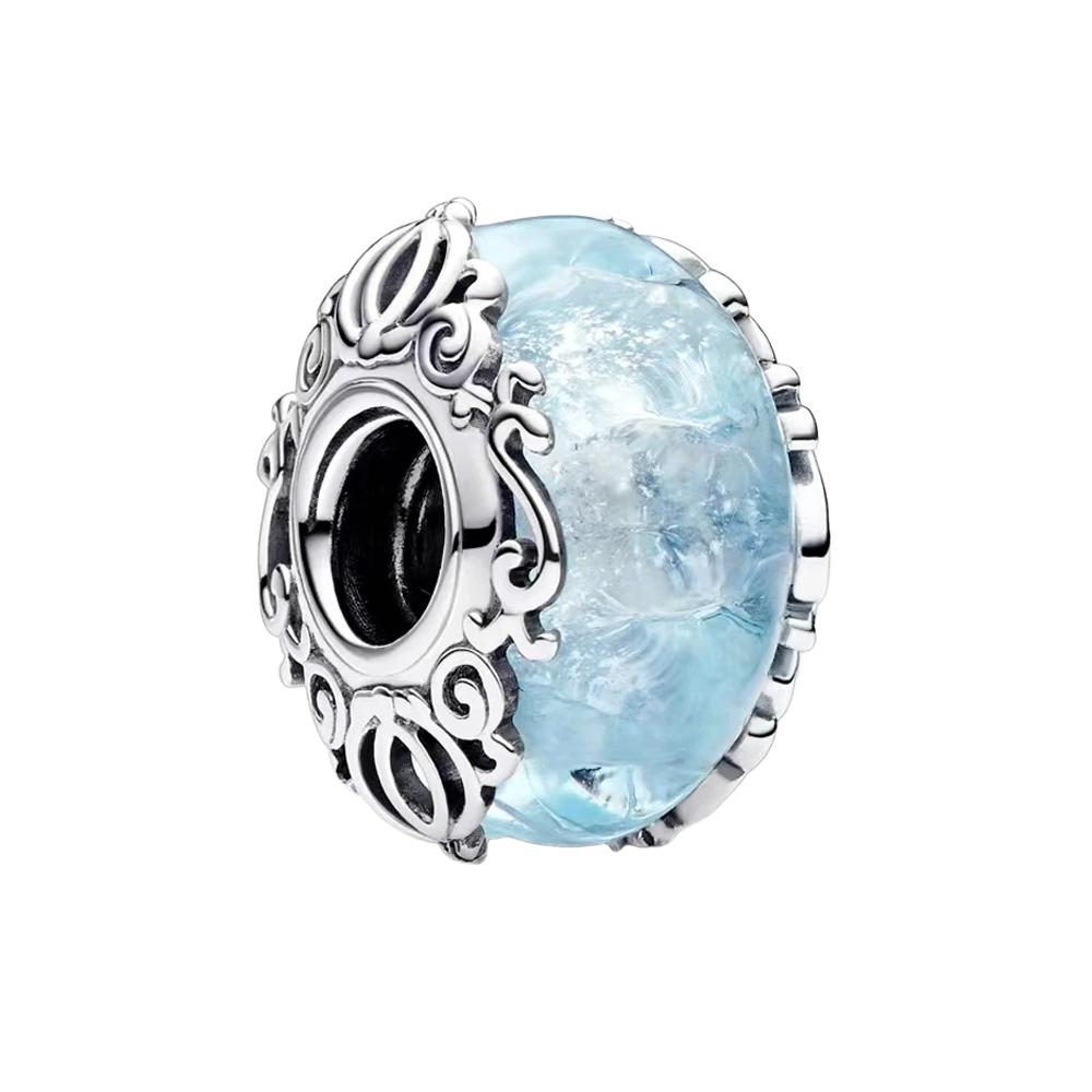 Медные Шармы из Муранского Стекла Подходят для Оригинальных Браслетов Круглые Шармы из Муранского Стекла Бусины Сделай Сам Женские Ювелирные Изделия Подарки для Женщин