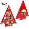 Holiday Gift Packaging Supplies Christmas Tree Advent Calendar Box, DIY Surprising Shaped Paper Hole Punch Decorative Box Fillable Countdown for Candy