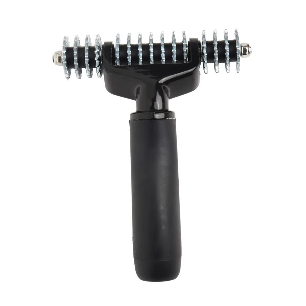 Solid Metal Wheel Carpet Seam Roller Serrated Toothed Roller DIY Home Carpet Laying