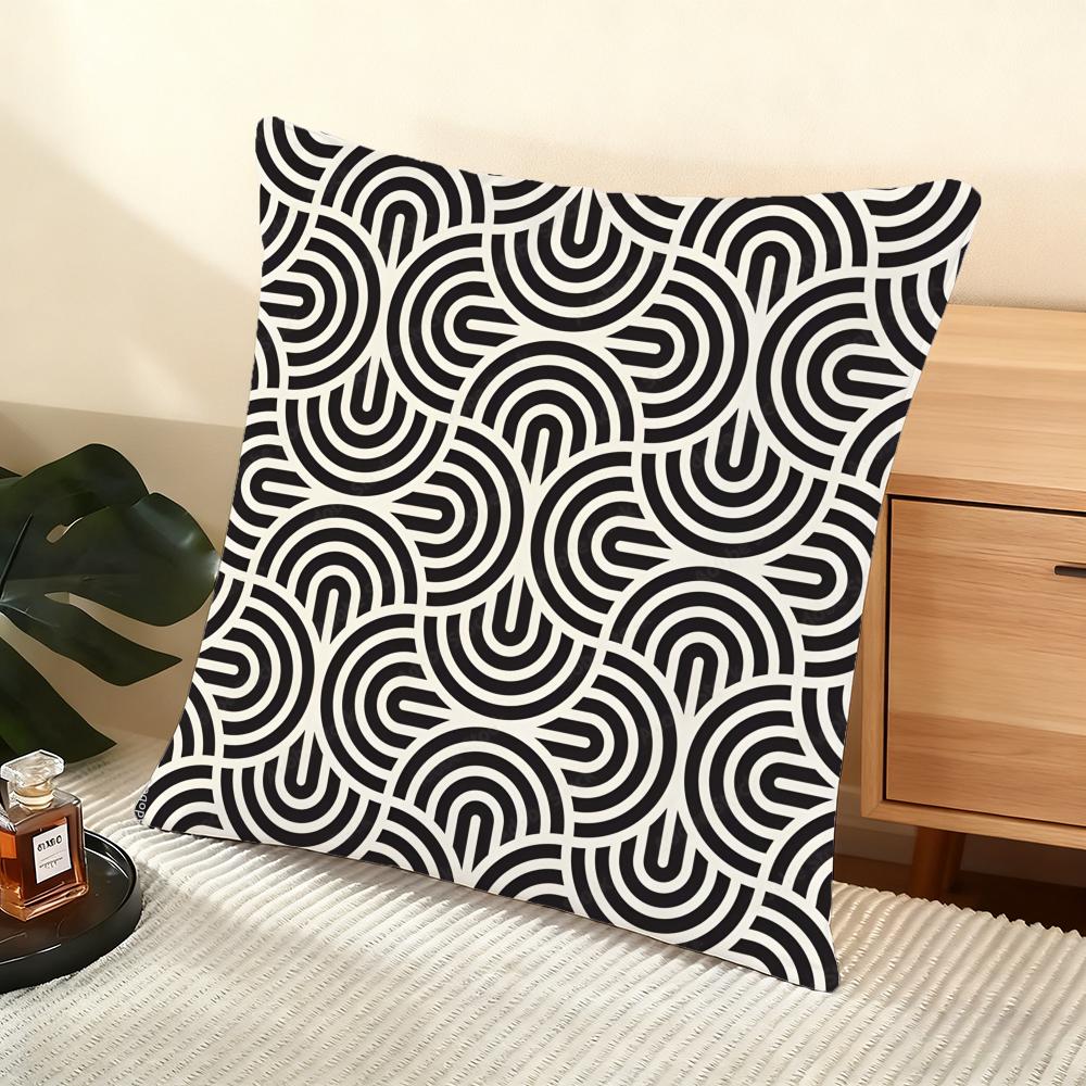 JAPANESE Style Cushion Cover Soft Short Plush Pillow Cover Smooth Cozy Texture Aesthetic Cushion Case Home Decor