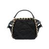 Chanel 22p Кожаная Цепочка Ручка Нейлоновый Материал Золотая Фурнитура Сумка Женская Модель Черный