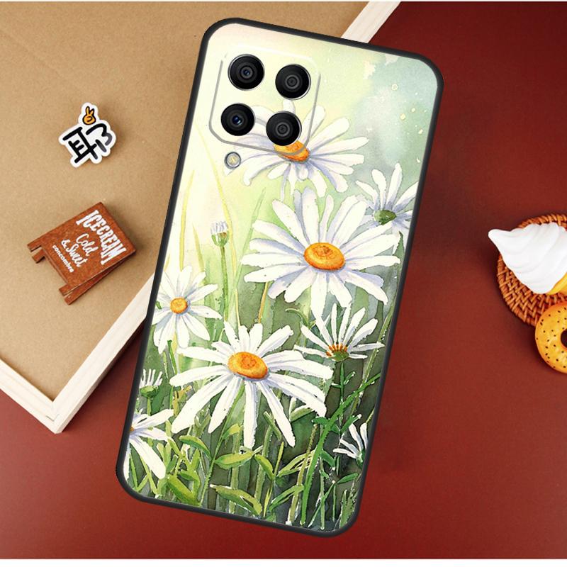 Акварельный чехол с ромашками для Samsung Galaxy M51 M31 M21 M11 M16 M36 M56 M53 M12 M32 M52 M15 M35 M55 M14 M34 M54