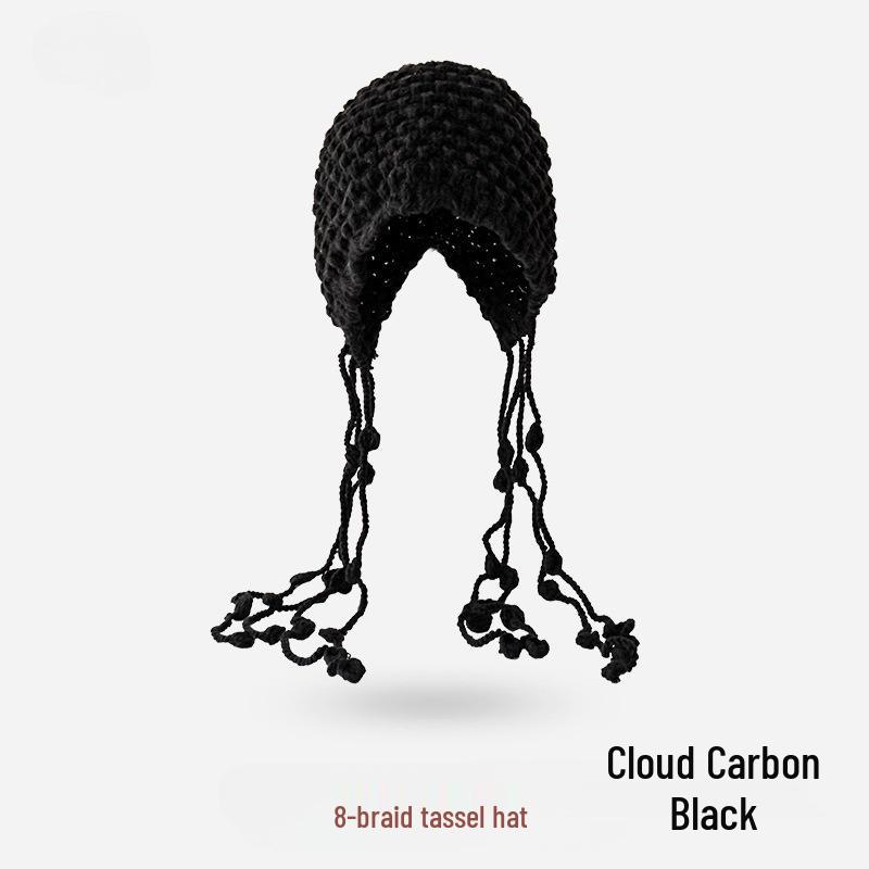 Festive Red Tassel Beanie - Women's Autumn/Winter Ear Protection Hat for Christmas and New Year