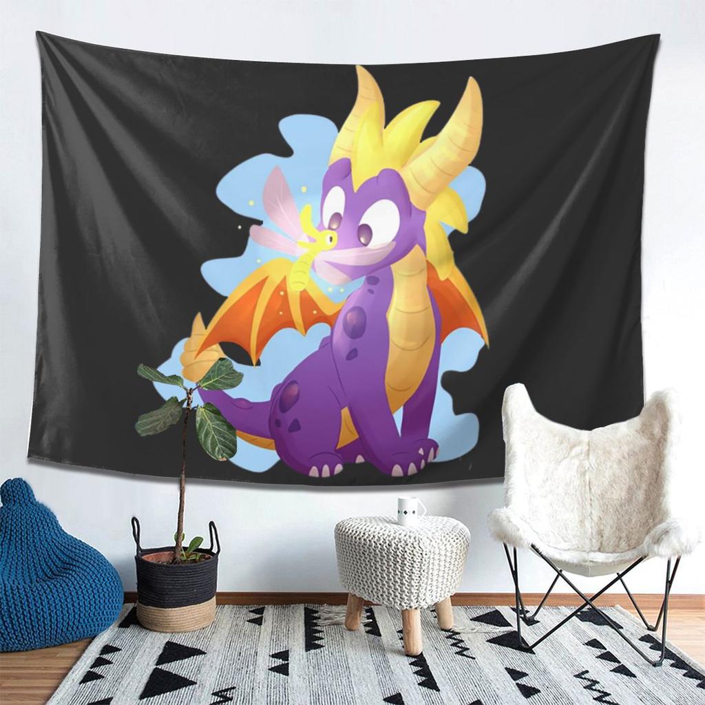 Ice Spyro Tapestry Wall Hanging Aesthetic Home Decor Tapestries for Dorm Room