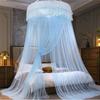 2027 New Dome Ceiling Mosquito Net Fresh Encryption Net Yarn Princess Wind Free Installation Floor Ceiling Mosquito Net high quality