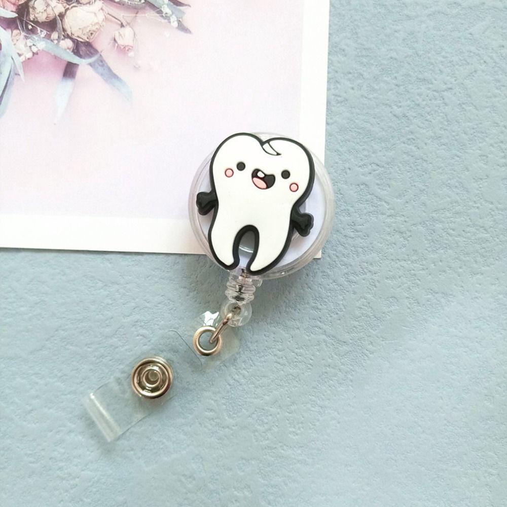 Work Card Retractable Badge Reel Dentist ID Card Holder Hospital Use Teeth Badge Holder Name Card