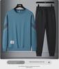Мужской повседневный спортивный костюм весна/осень 2024 г.: Комплект из толстовок с круглым вырезом и бархатом