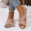 Fashion 2024 New Summer Style Fashion Comfortable Wear-resistant Elegant Beach Soft-soled Casual Sandals for Women Round Head Anti Slip