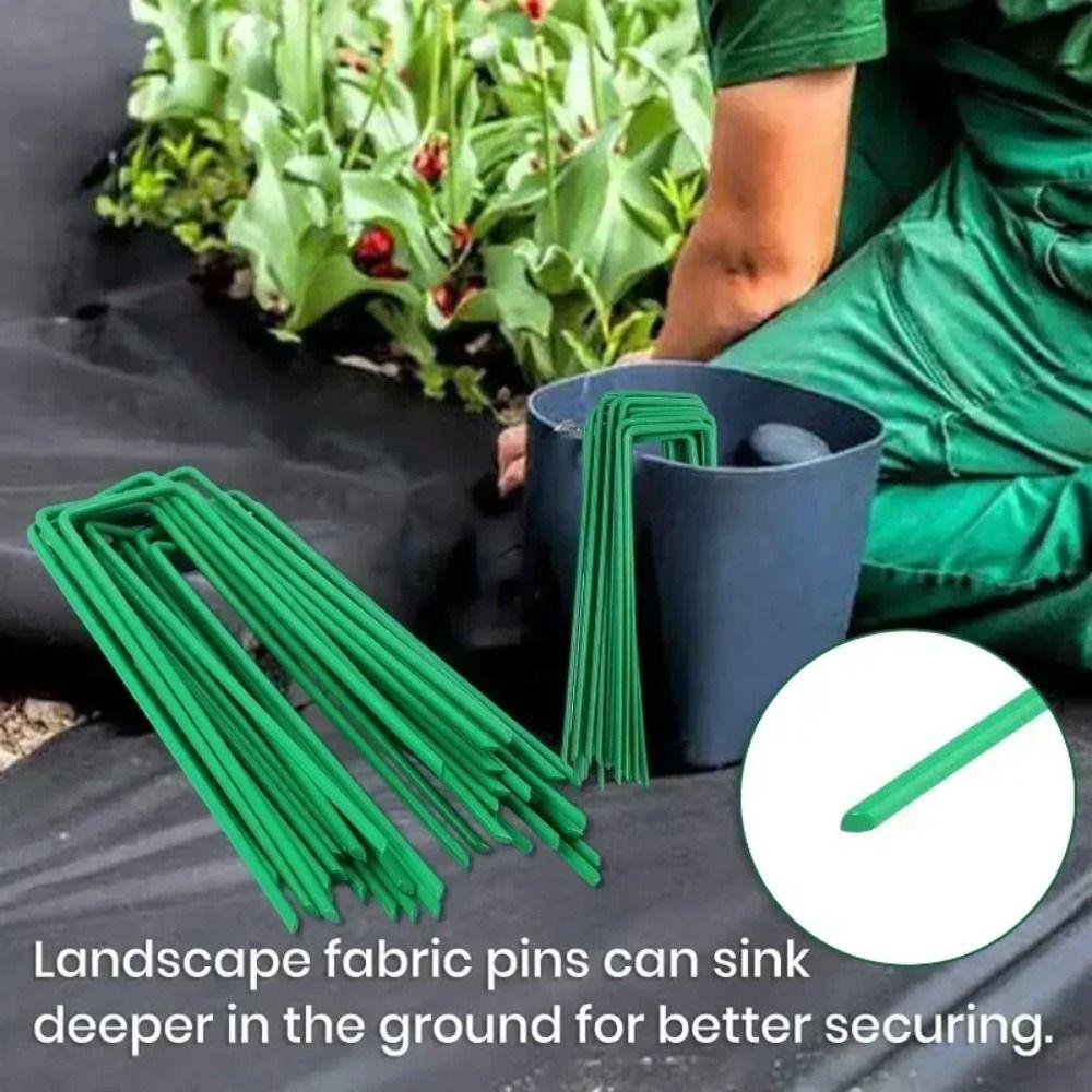 Bend-free U-shaped Garden Nail Durable and Sturdy Fence Tubing Stakes Sod Pins  Plastic Films