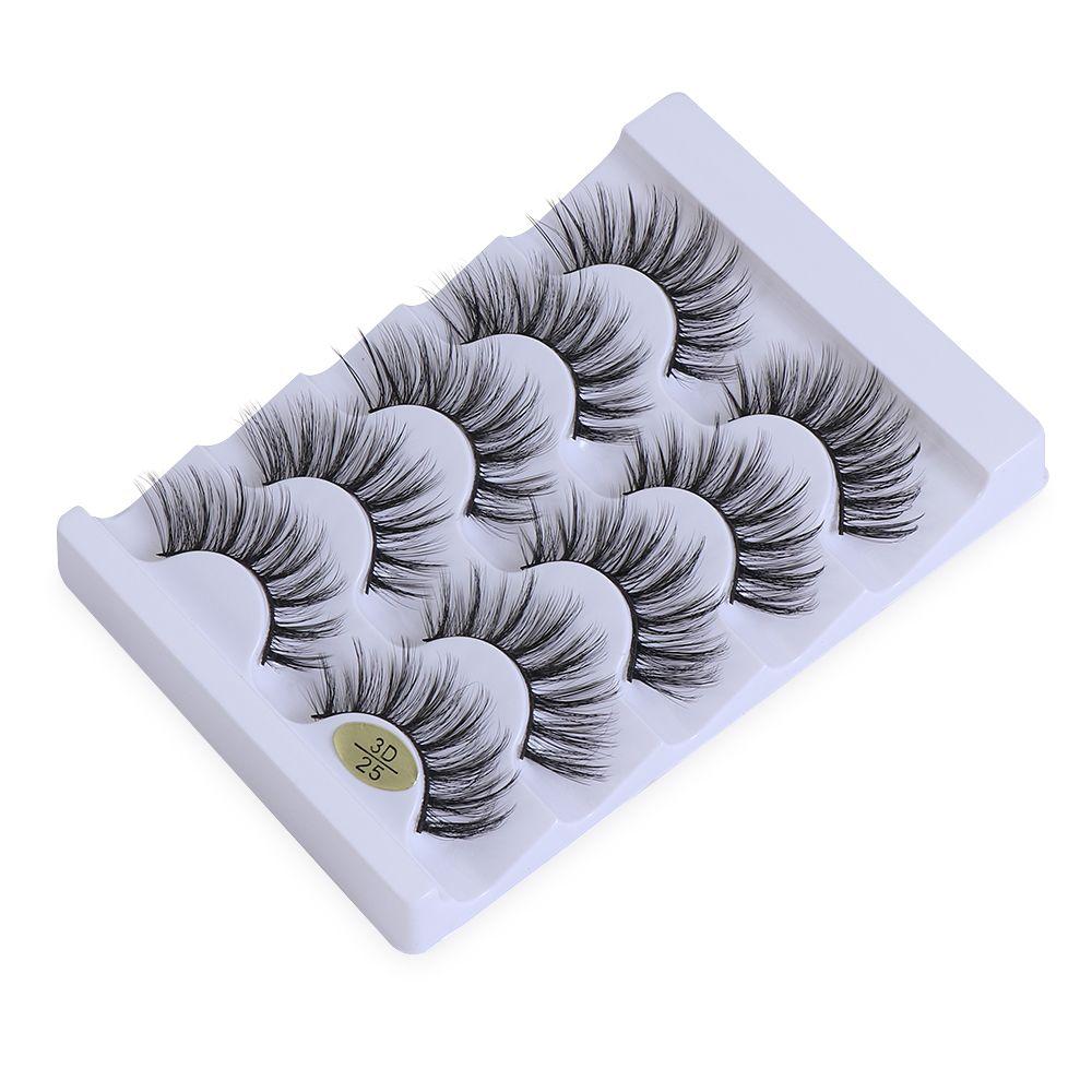 Fluffy Multilayers Natural Long Criss-cross False Eyelashes Eye Lash Extension 3D Faux Mink Hair
