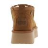 Boots basses végans - Refresh - Beige - Tige mi-haute - Semelle plateforme - Doublure laine chaude