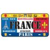 Vintage France City Plate PARISLYONMARSEILLE Flag Poster Metal Plaque Aluminum Sign Man Cave Garage Club Bar Cafe Wall Decor