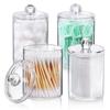 Transparent Acrylic Cotton Swab Storage Box with Dustproof Lid for Bedroom, Bathroom, or Living Room