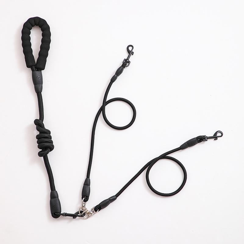 «Светоотражающий радужный поводок для двух собак — моноволоконный поводок для домашних животных»