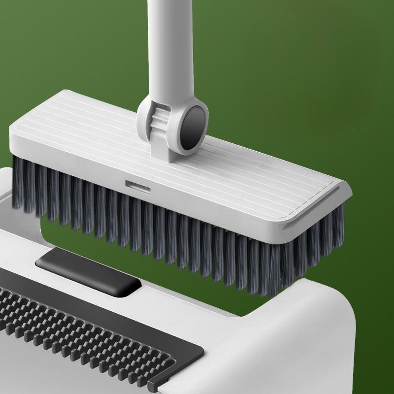 Набор щеток для пола с совоками для уборки в помещении, антипригарное покрытие для волос, длинная ручка, утолщенная метла с совком для уборки, набор инструментов для уборки дома