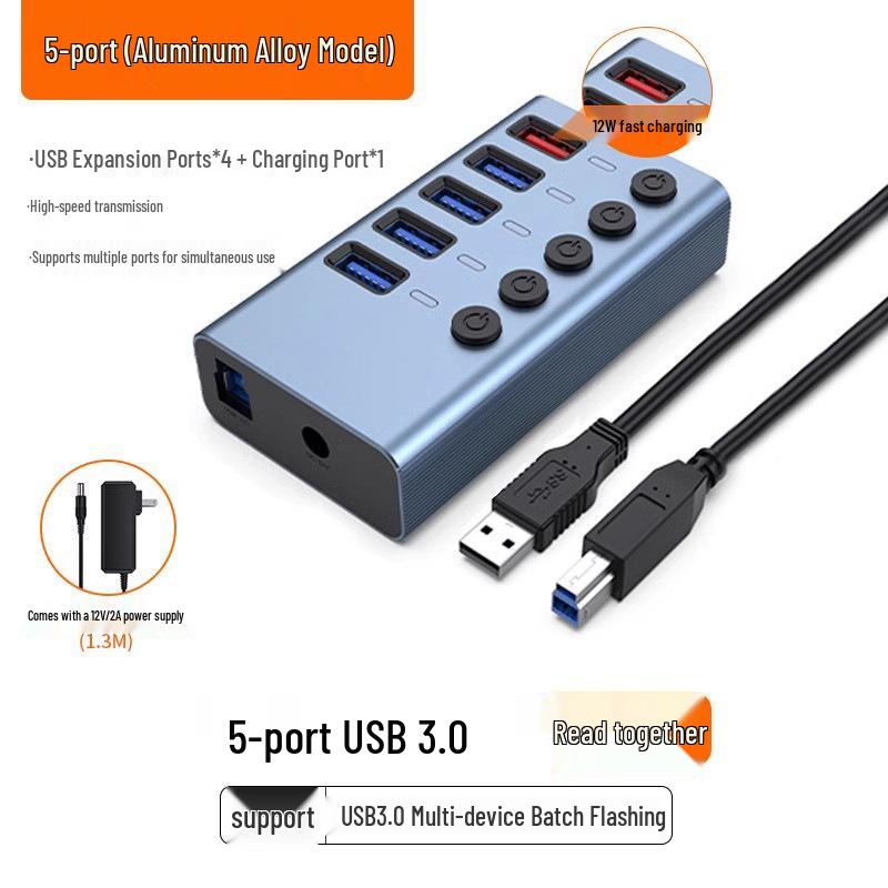 Многопортовый USB-хаб Xiaomi с выключателем питания