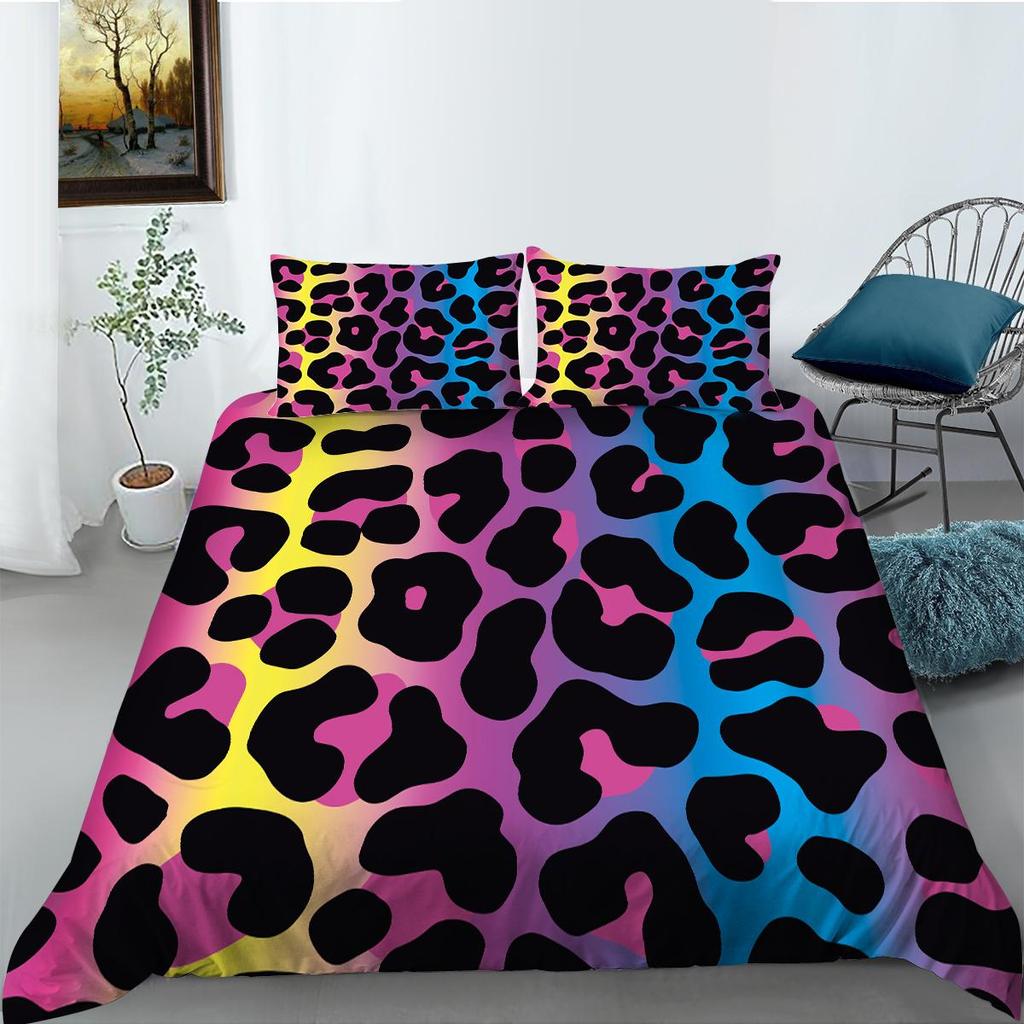 3D Digital Printed Bedding Set Colorful Pattern Duvet Cover Pillowcase AU Extra Large Full Size Bedding Set Home Decoration