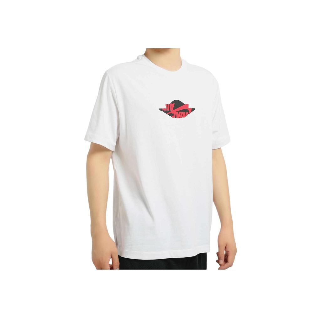 Air Jordan Wings Basketball Sports Casual Short Sleeve T-Shirt Men Tops White AT8903-100
