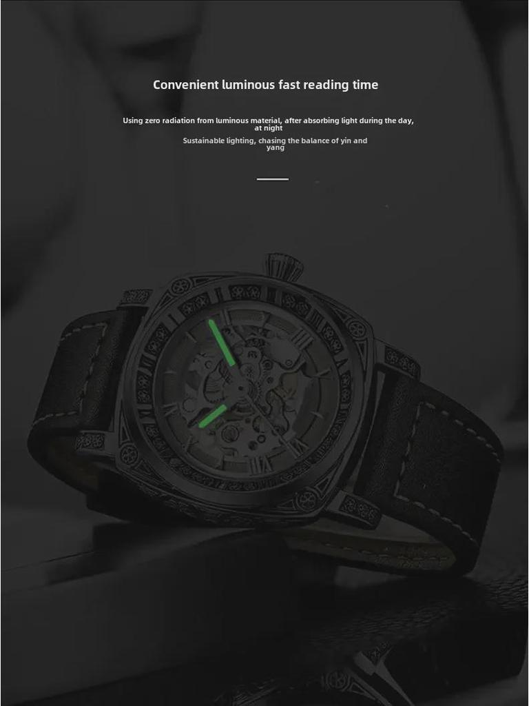 Автоматические механические мужские часы Duke of Lorraine: Модный, деловой дизайн с полостью