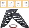 For Ford Mustang 2015-2020 Car Rear Louver Window Side Shutter Cover Trim Sticker Vent Scoop ABS Carbon Fiber Black Accessories