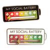 2024 Новое настроение Конверсия Энергия Брошь Slide My Social Battery Значок Выражение лица Значок Мужские Женские Булавки Броши на одежде