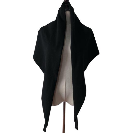 Women Knitted Shawl Wrap Scarf Striped Design Soft Imitation Wool Cashmere Cape Cardigan Shawl Coat Blanket