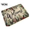 Indoor Winter Entrance Carpet Christmas Door Mat, Festive Rug, 35" x 24" Non-Slip Washable Home Decor Entry Mat Welcome Water Absorbent Rug