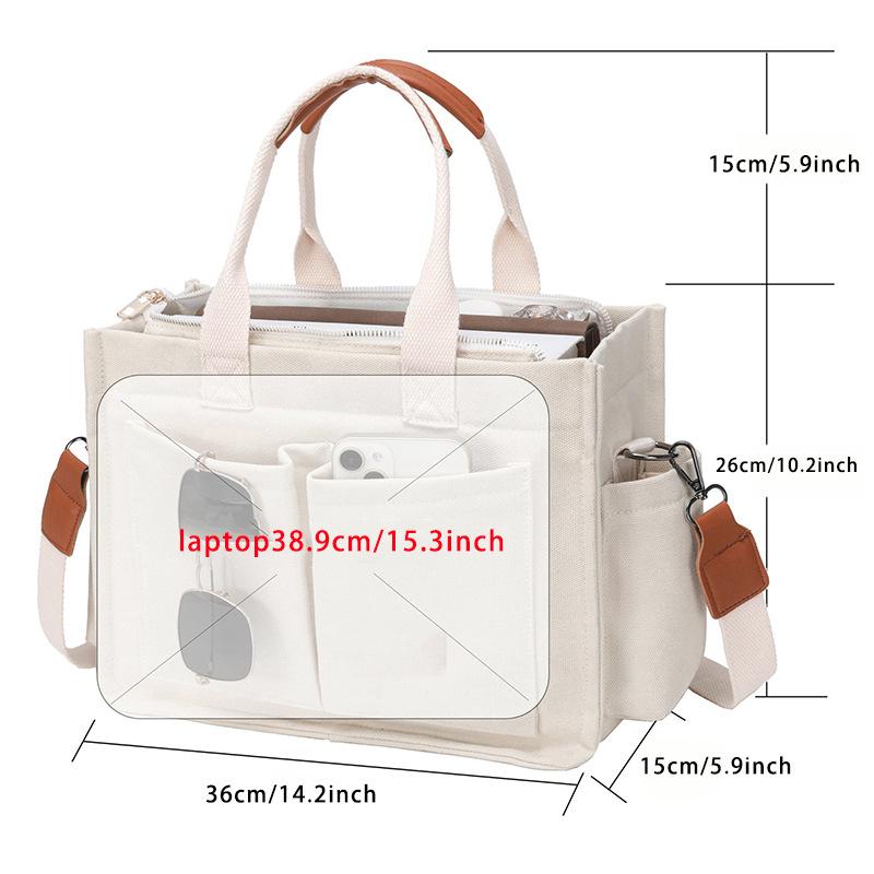 Large Capacity Multi Compartment Commuting Briefcase