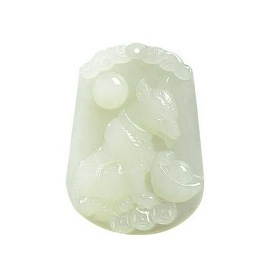 Подвеска Hetian Jade со знаком зодиака - Сертифицированное унисекс украшение