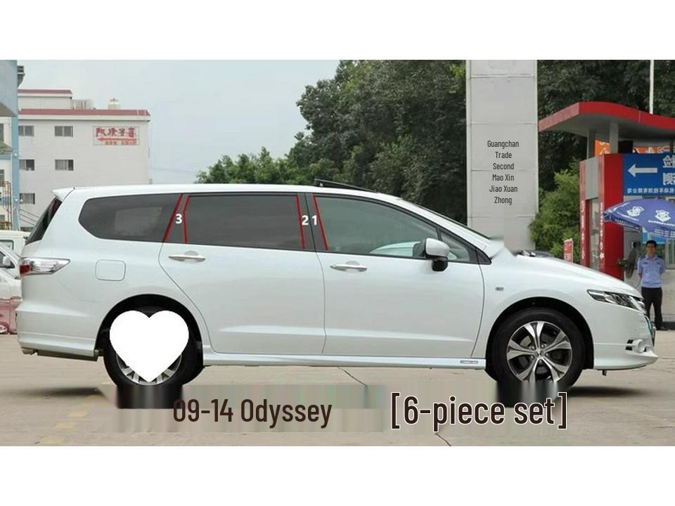 Honda Odyssey 00-08 Window Trim & BC Pillar Mirror (Black)