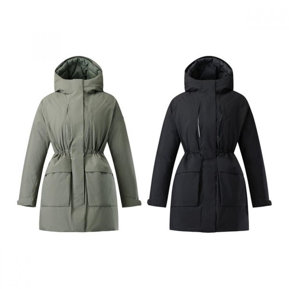 Kolon Sport Women S Weather Down Mid Length Hooded Mid Down Jacket Tvjdw25512