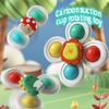 3PCS Suction Cup Spinner Toy Baby Bath Funny Game Educational Toys For Children Girls Boys Infant Sensory Stress Reliever Gifts