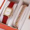 Authentic Luxury High-End Gold Three-Piece Jewelry Set Fashionable Valentine'S Day European And American Full Diamond Watch