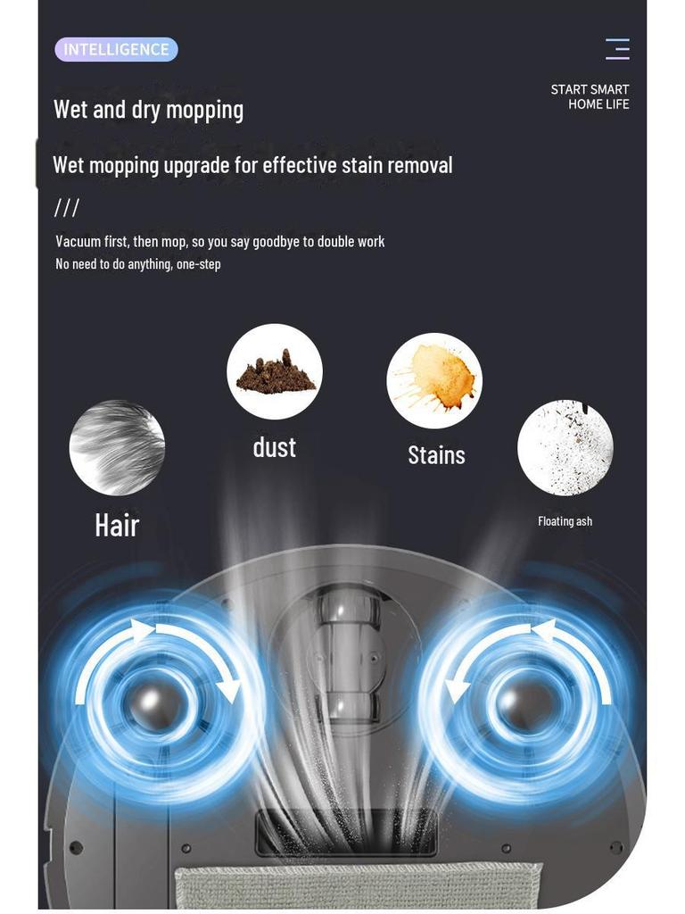 Трансграничный интеллектуальный робот-пылесос «все в одном»: Подметание, мытье полов и всасывание