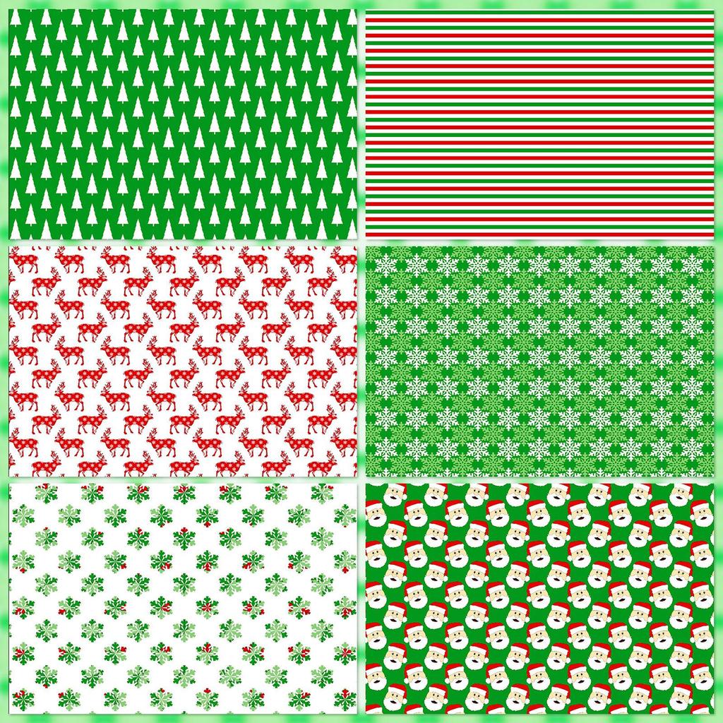 12-Sheet Christmas Journaling Paper Pack for DIY Photo Albums, Scrapbooks, and Crafts