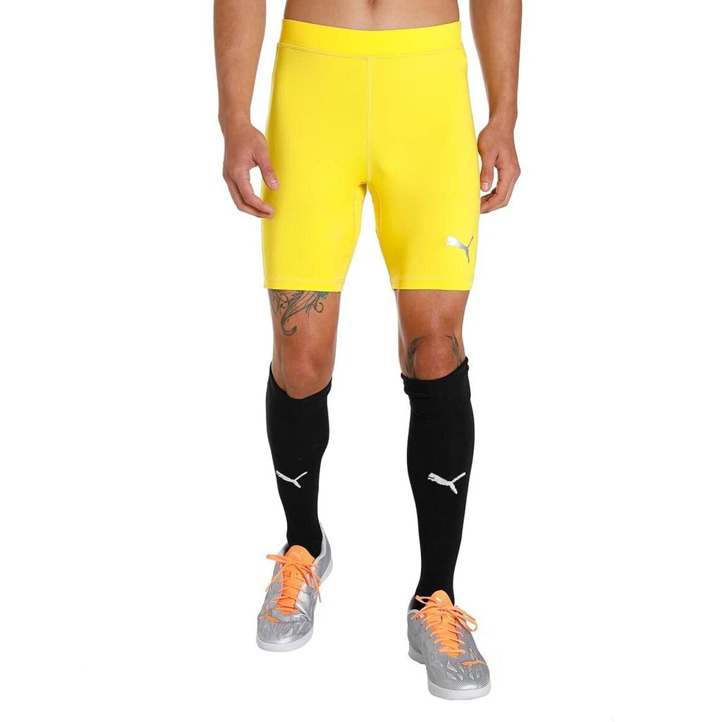 Men's Shorts PUMA LIGA BASELAYER Sports Shorts Men's Electronic Yellow