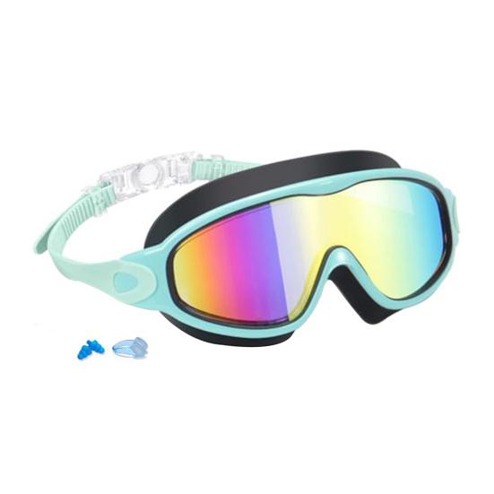 Kids Swim Goggles with Nose Clip And Earplug Anti-Fog UV Protection Pool Glasses Anti Shattered Lens for Boys Girls